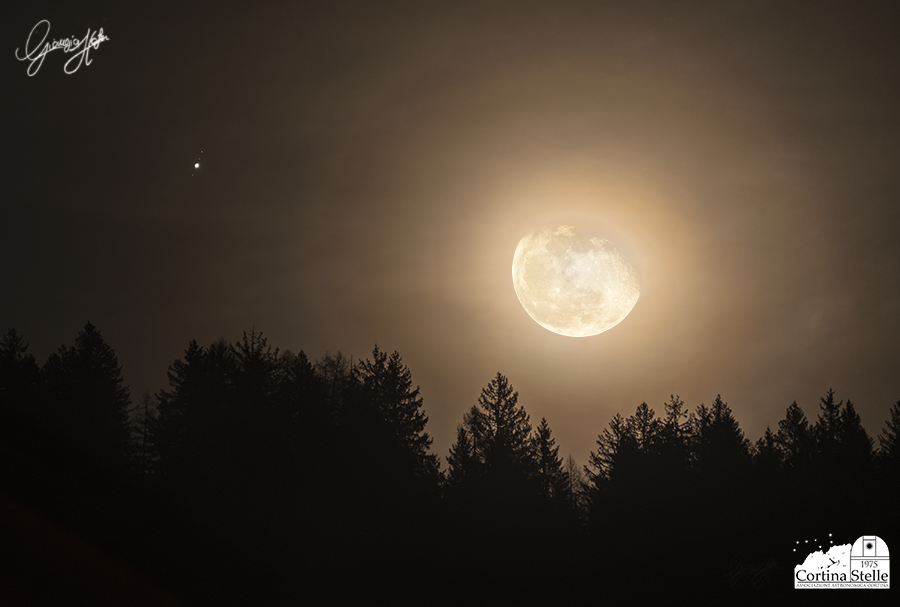 congiunzione Luna Giove