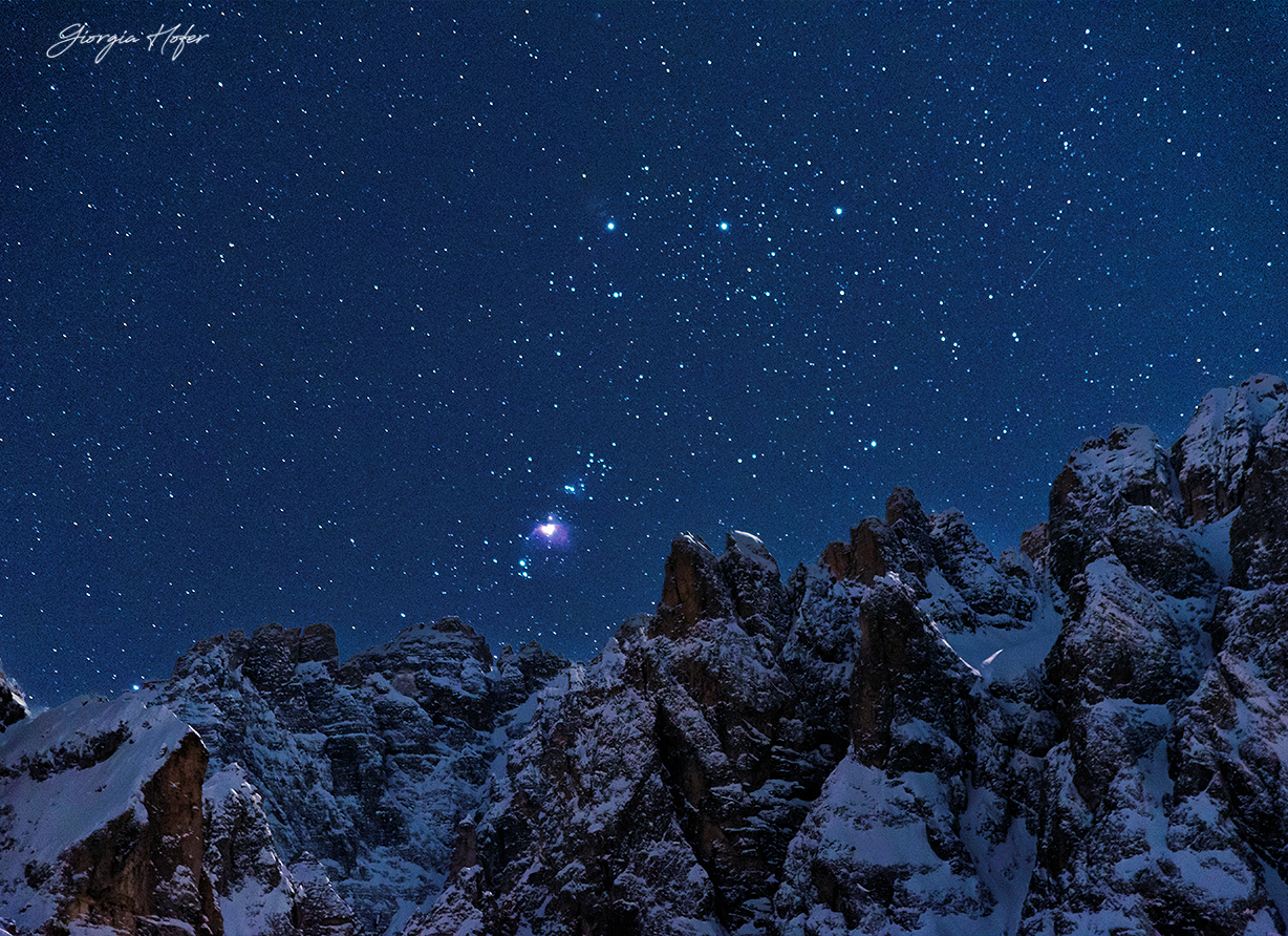 Orione e le Dolomiti