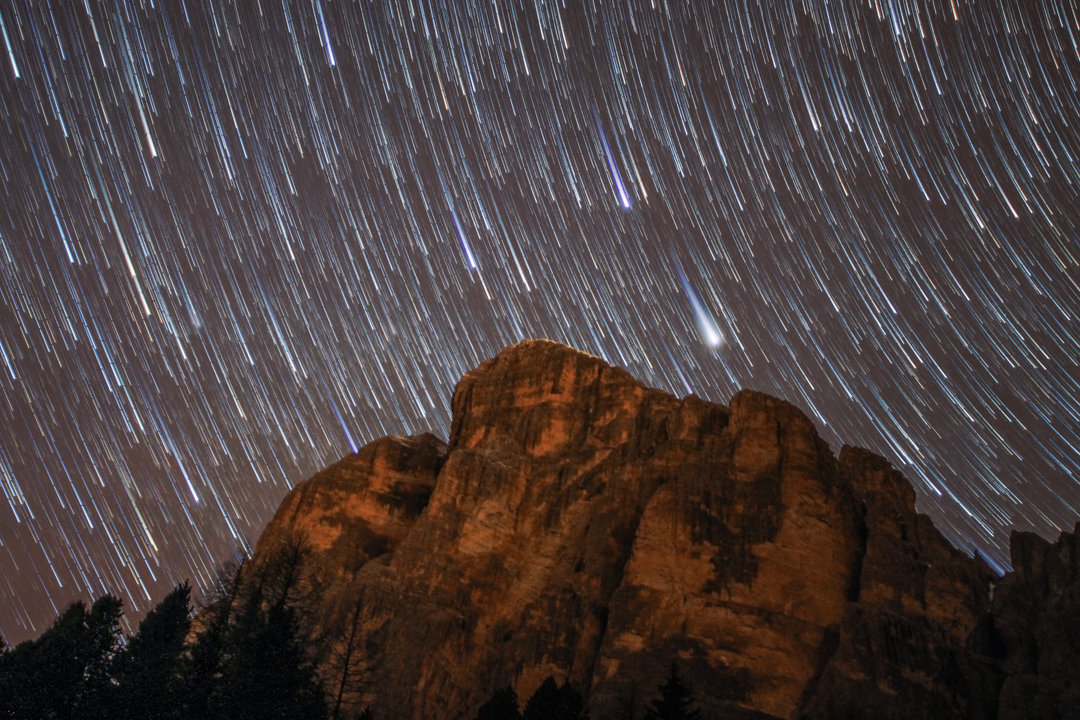 startrail sulla Rozes