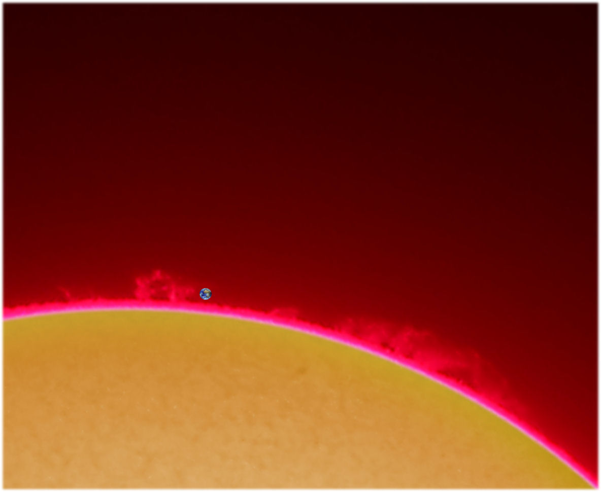 protuberanze in luce Halfa